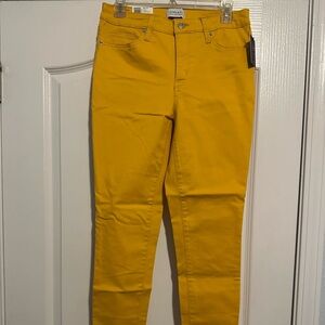 crown & ivy Yellow Skinny Jeans